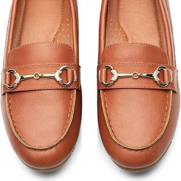 Women's brown loafers